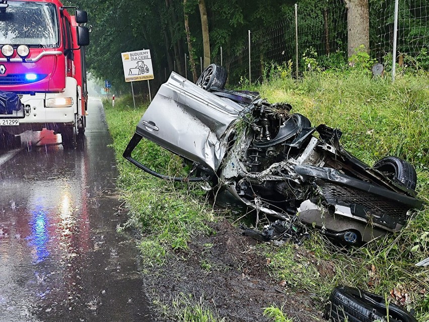 Wypadek na drodze krajowej nr 3 koło Wolina