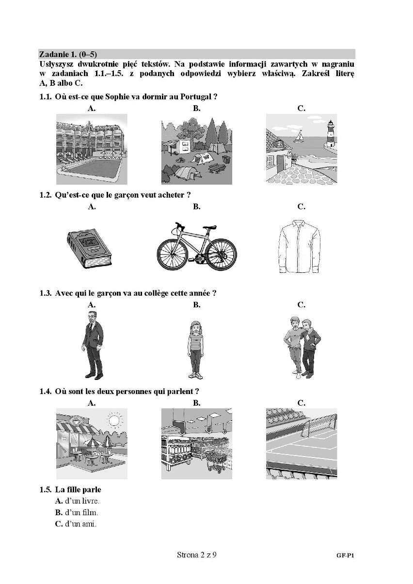 Powyżej arkusze z dzisiejszego egzaminu gimnazjalnego z...