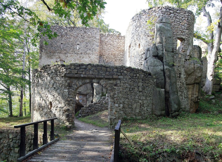 Ruiny Zamku Bolczów znajdują się niedaleko wsi Janowice...
