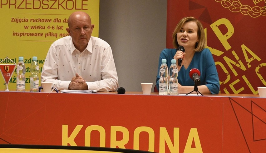 Konferencja prasowa dotycząca KKP Korony Kielce z wiceminister sportu Anną Krupką [ZDJĘCIA]