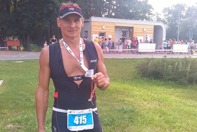 Podczas zawodów triathlonowych w Białymstoku, Stanisław Skiba zajął drugie miejsce.