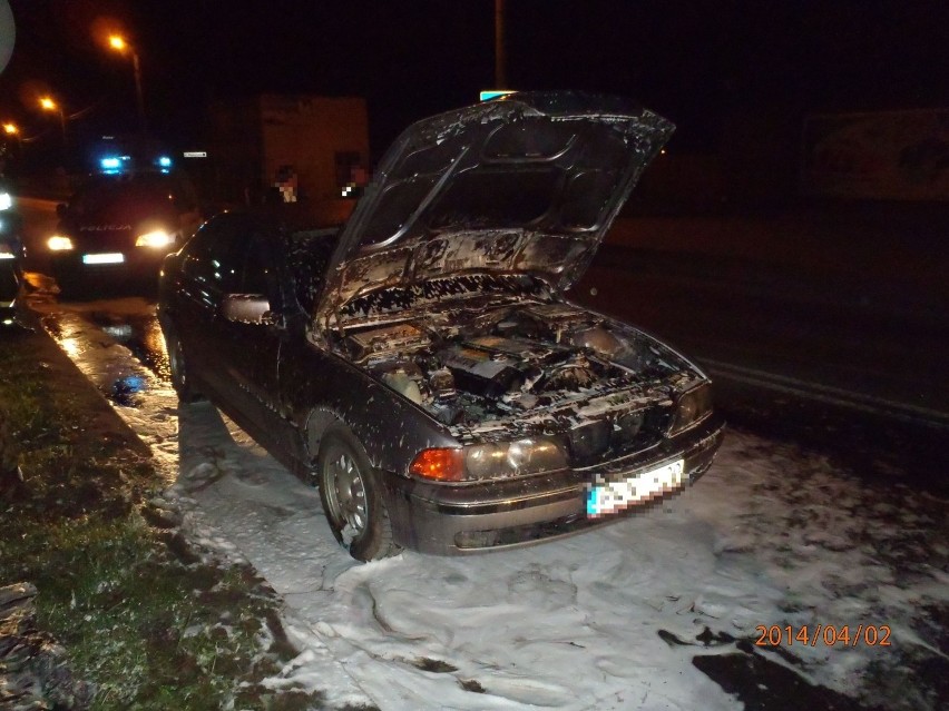W nocy w Krotoszynie spłonął samochód