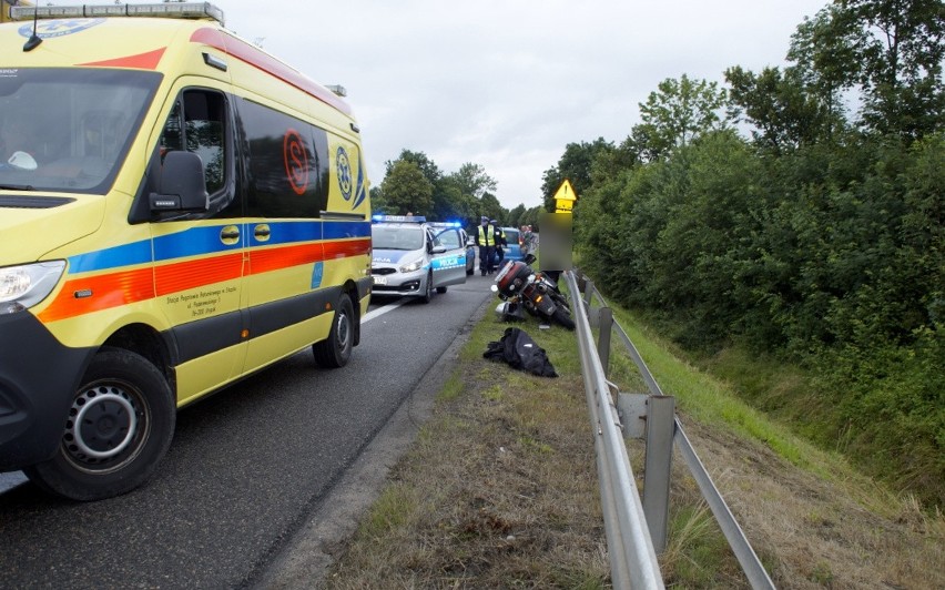 Wypadek motocyklisty w Sycewicach