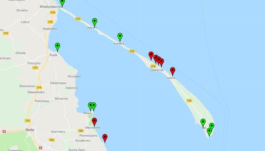 Sinice w Bałtyku 1.08.2018 Aktualizacja: Mapa online, lista...