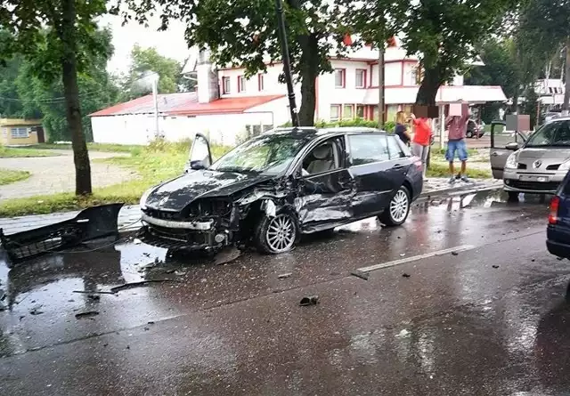 Wypadek w Wasilkowie.