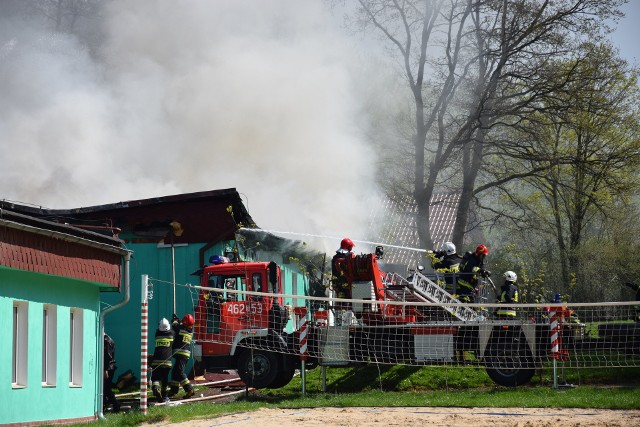 Pożar ośrodka Banderoza w Głuchołazach.