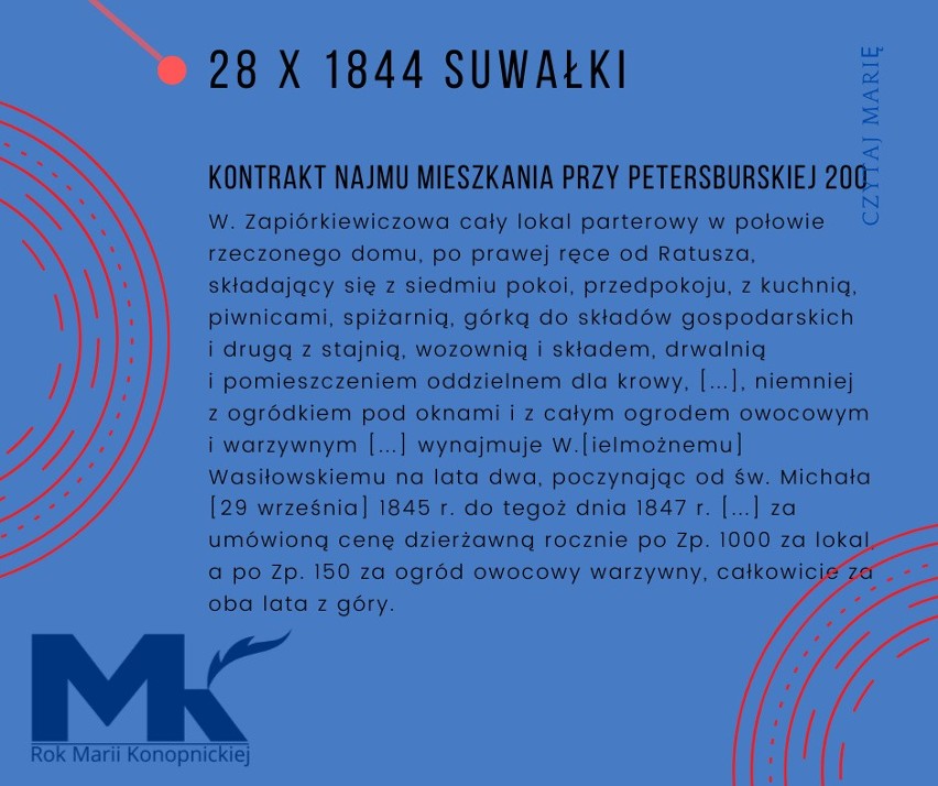 Muzeum w Suwałkach szykuje szereg atrakcji z okazji 180. rocznicy urodzin Marii Konopnickiej
