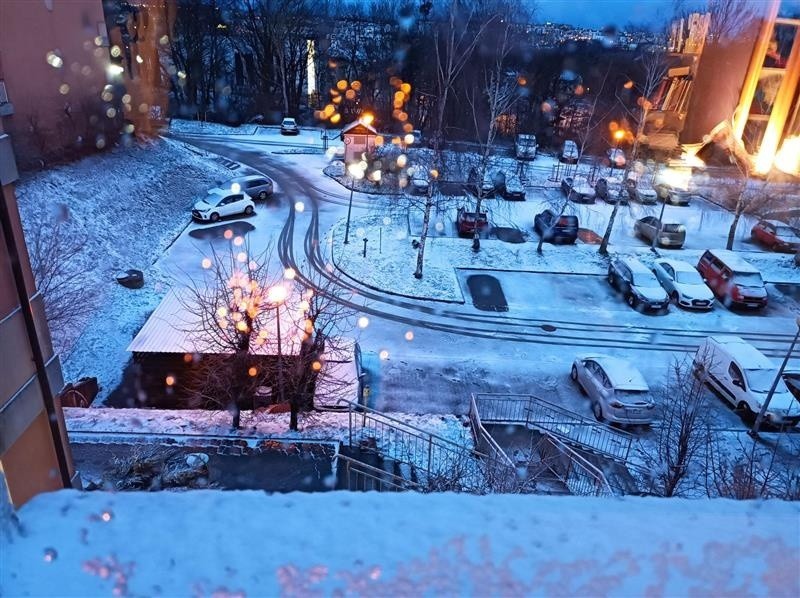 Poranne opady śniegu 17.01.2022 r. - Gdańsk