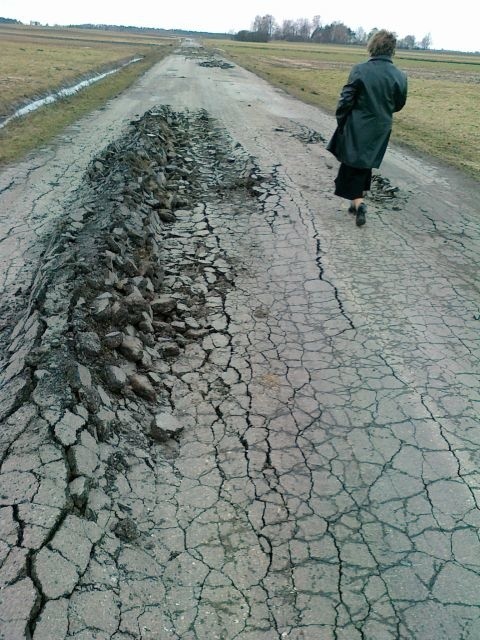 Tak wyglądała droga w Kroczowie.