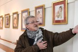 Marek Stefaniak prezentuje niezwykłe haftowane obrazy pięknych kobiet w klubie "Słoneczko" w Kielcach (WIDEO, ZDJĘCIA)
