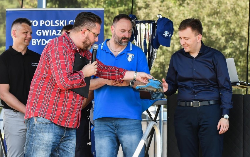 Hubert Malinowski z TVP Bydgoszcz oraz Zbigniew Leszczyński,...