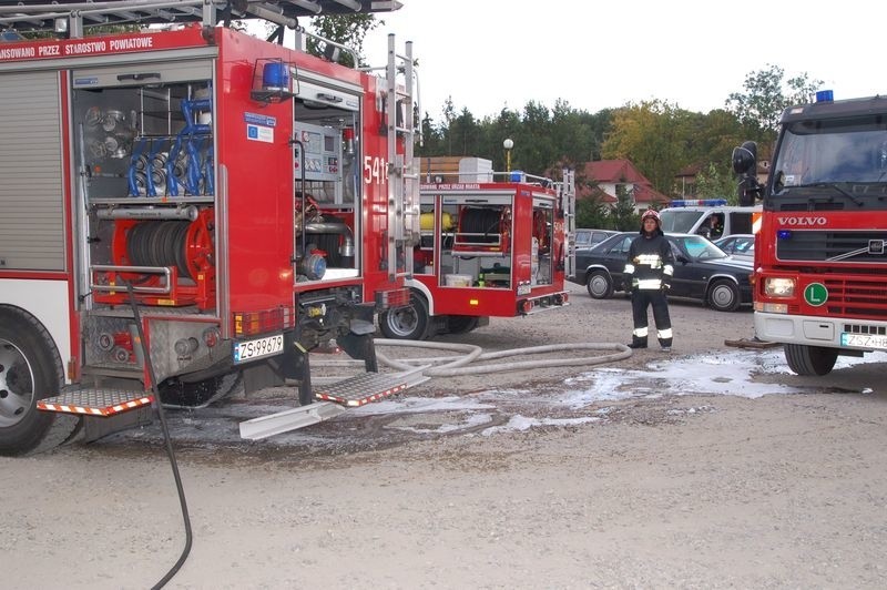 Trenning strażaków w szczecineckim szpitalu