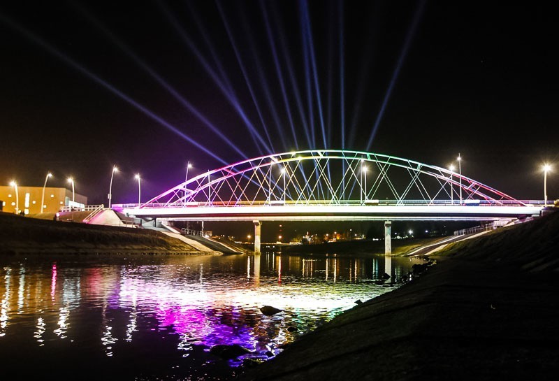 Uroczyste otwarcie tęczowego mostu przy ul. Naruszewicza w...