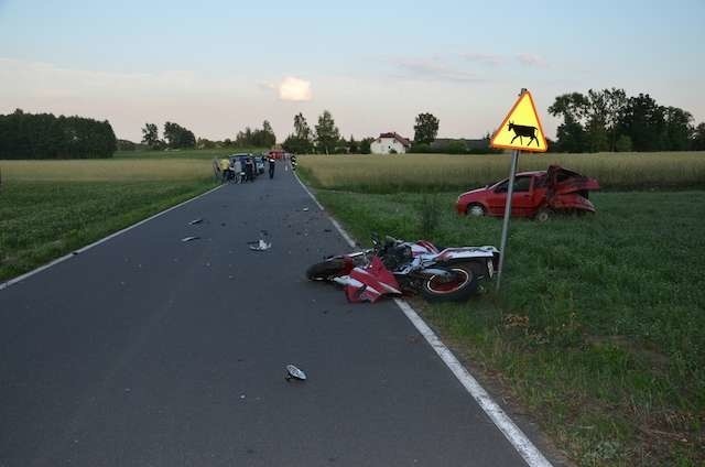 Do wypadku doszło na drodze gminnej w Borowie niedaleko...