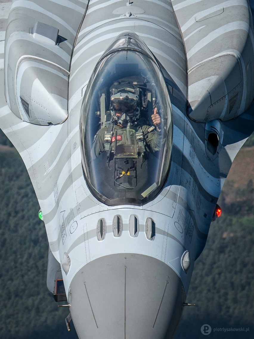 Myśliwce F-16, MiG-29 oraz samolot szturmowy Su-22 w...