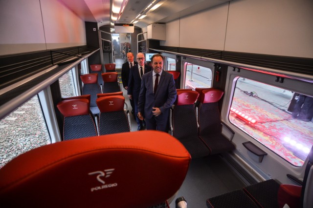 Zdjęcie z prezentacji nowego pociągu Polregio 29 maja 2017 roku.