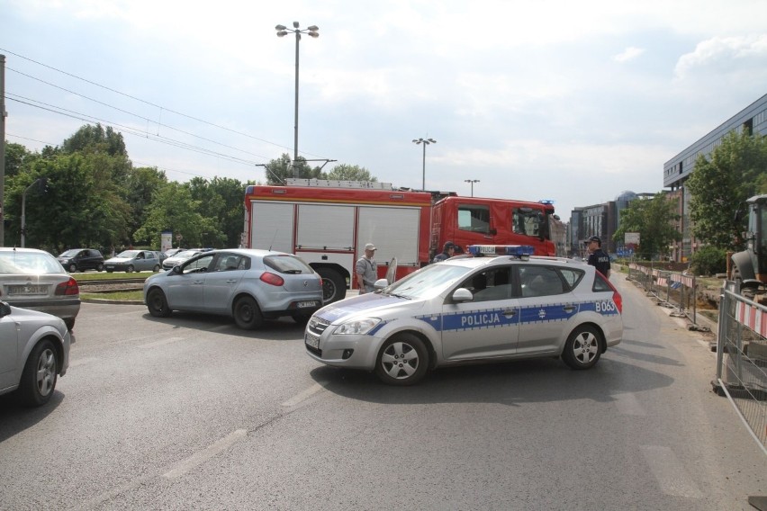 Alarm bombowy na placu Dominikańskim we Wrocławiu