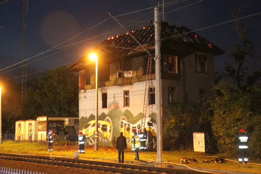 Pożar na stacji kolejowej Wrocław Nowy Dwór 