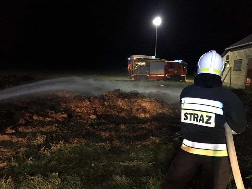 Wdziękoń Pierwszy: Kolejny pożar na terenie gospodarstwa. Paliła się sterta obornika [ZDJĘCIA]