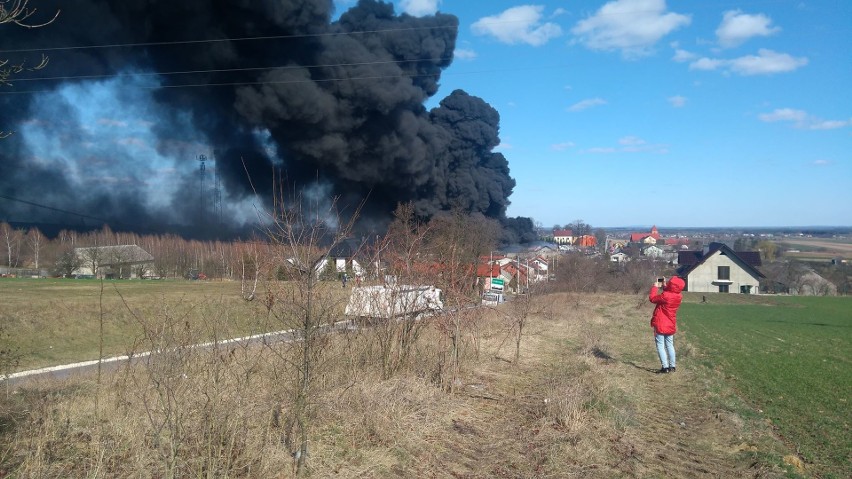 Pożar zakładu przetwórstwa w Mokrzeszy...