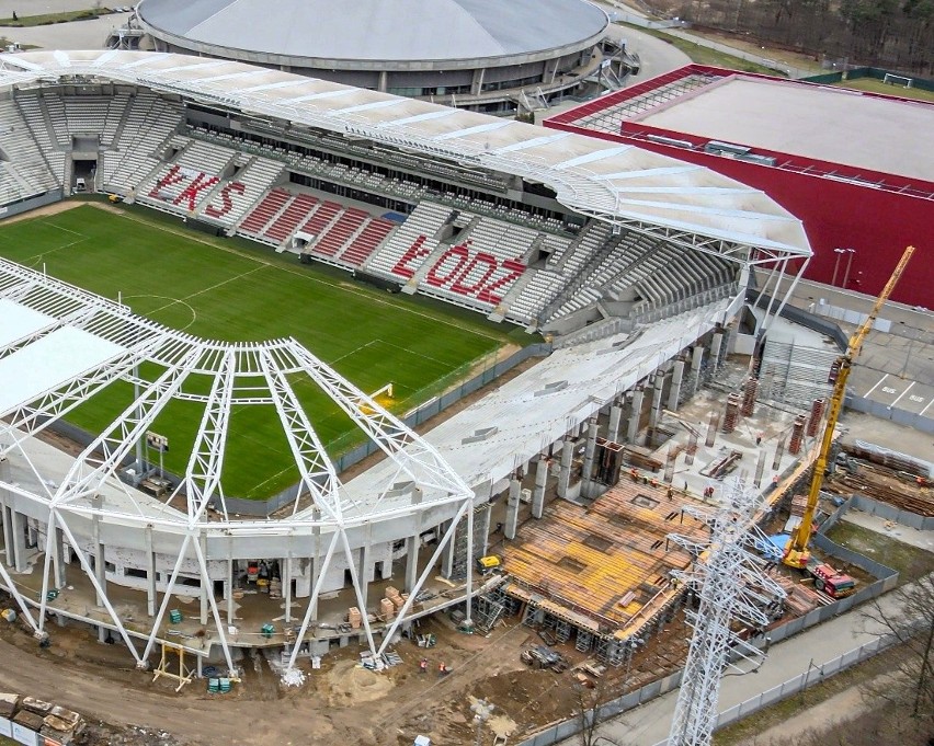 Rozbudowa ŁKS cieszy przedsiębiorców. Czego brakuje, a co już jest na stadionie ŁKS przy al. Unii. Zdjęcia