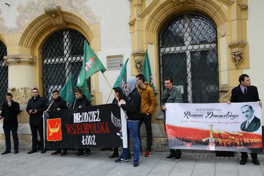 Narodowcy protestowali w Łodzi przeciwko CETA
