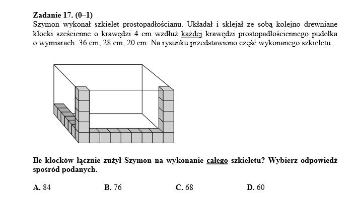 Egzamin gimnazjalny 2014 MATEMATYKA: Figury i potęgi na teście - ARKUSZE CKE - ODPOWIEDZI - KLUCZ