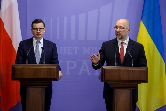 Wizytę w Kijowie premier Morawiecki rozpoczął od spotkania z premierem Ukrainy