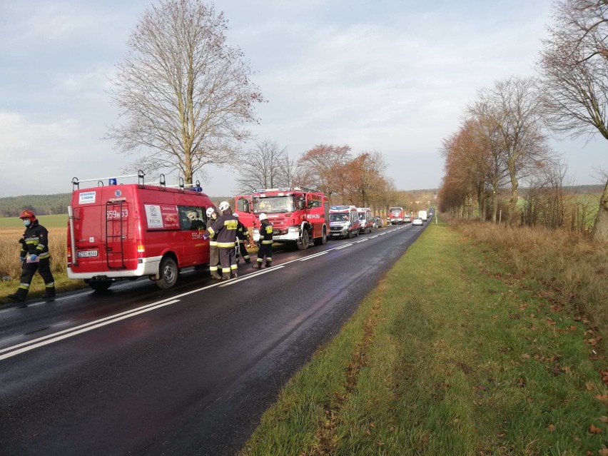 Wypadek koło miejscowości Tychówko