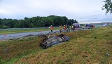 Tarnów. Czarna seria wypadków na autostradzie A4 koło Tarnowa, w sobotę rano dachowały dwa pojazdy 10.07.2021 [ZDJĘCIA]