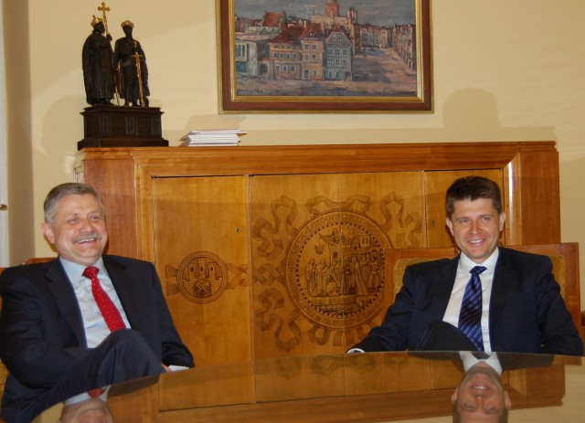Jerzy Stępień, zastępca prezydenta Poznania spotkał się z Ryszardem Petru, partnerem firmy PricewaterhouseCoopers, która koordynuje program Polski Czempion
