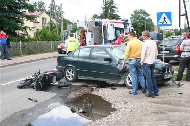 Wypadek w Małkini