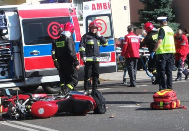 Parczew: Zderzenie opla corsy i motocykla