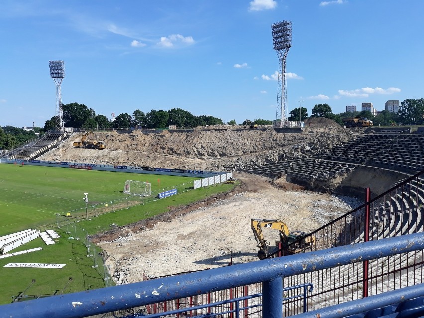 Budowa nowego stadionu Pogoni Szczecin - stan na 18 czerwca.