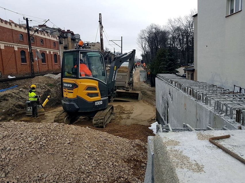 Kraków. Budowa nowych torów - zdjęcia z lotu ptaka 