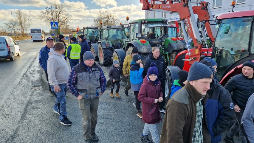 Protest rolników w Strzelcach Opolskich.