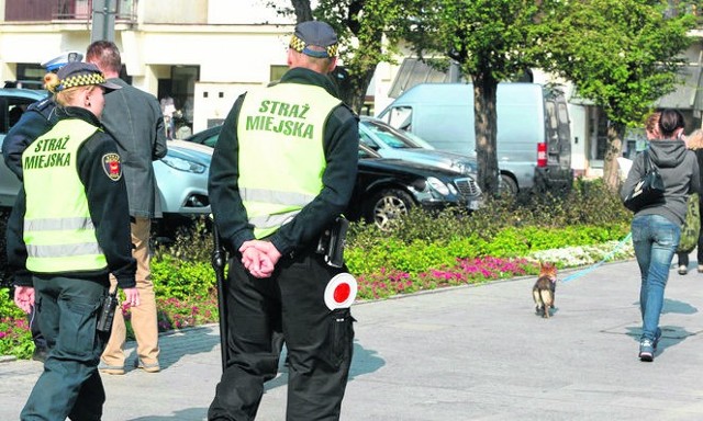 Strażnicy miejscy, patrolując ulice, sprawdzają też, czy właściciele psów sprzątają po swoich pupilach.