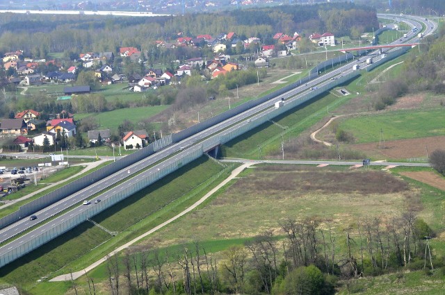 Węzeł Niepołomice powstanie na w rejonie „skrzyżowania” autostrady A4 z drogą wojewódzką 964