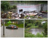 Powódź w Nowym Sączu. Zalane Wólki, Nawojowska i Łukasińskiego. Samochody utknęły w wodzie [ZDJĘCIA]