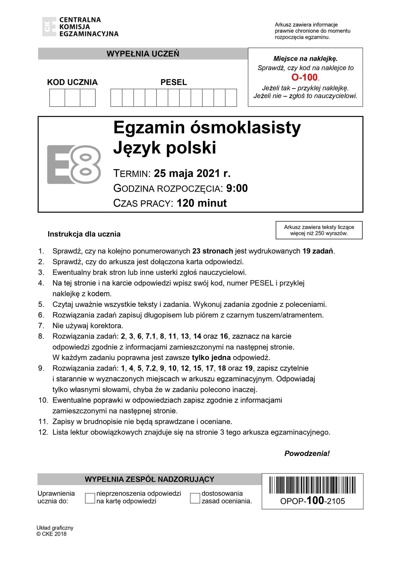 Arkusze Egzamin ósmoklasisty Matematyka Nowa Era Egzamin ósmoklasisty 2021 polski - ODPOWIEDZI, ARKUSZ CKE. "Pan Tadeusz