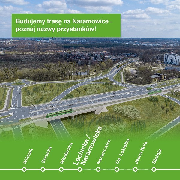 ZTM Poznań: Są nazwy przystanków na trasie tramwajowej na Naramowice