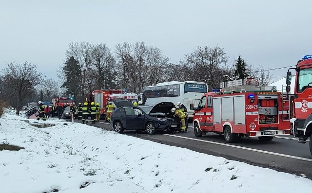 Wypadek w Woli Więcławskiej w gminie Michałowice