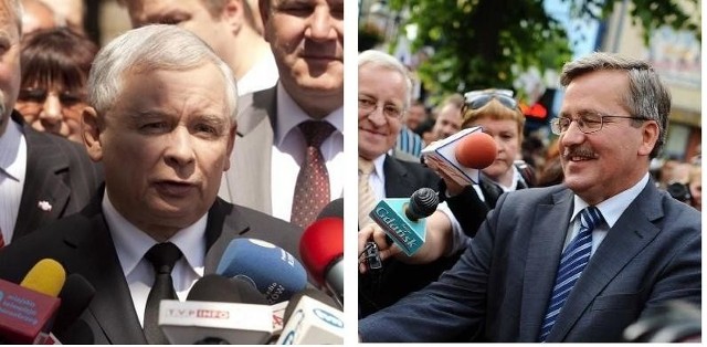 Bronisław Komorowski i Jarosław Kaczyński - sondażowe wyniki wyborów prezydenckich wskazują jasno na to, że obaj kandydaci spotkają się w drugiej turze.