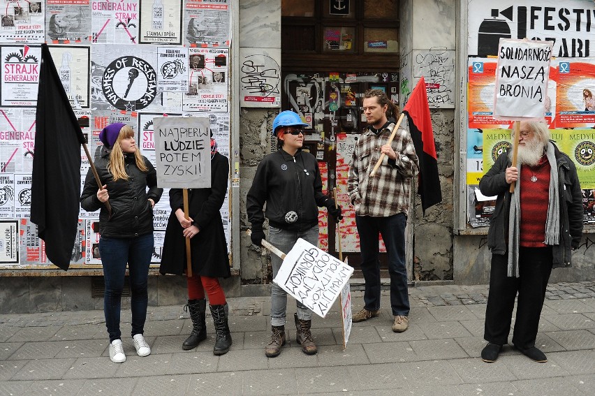 Od:zysk: Anarchiści wspierają protest górników [ZDJĘCIA]