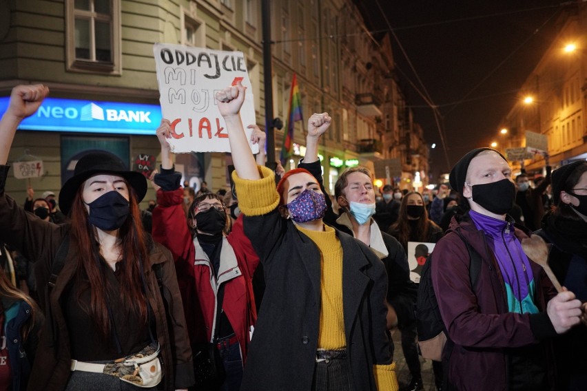 W poniedziałek w centrum Poznania odbył się kolejny protest...