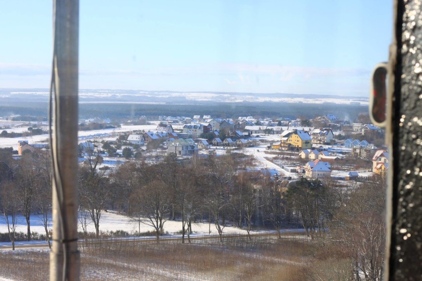 Jastrzębia Góra zimą - z okien latarni Rozewie