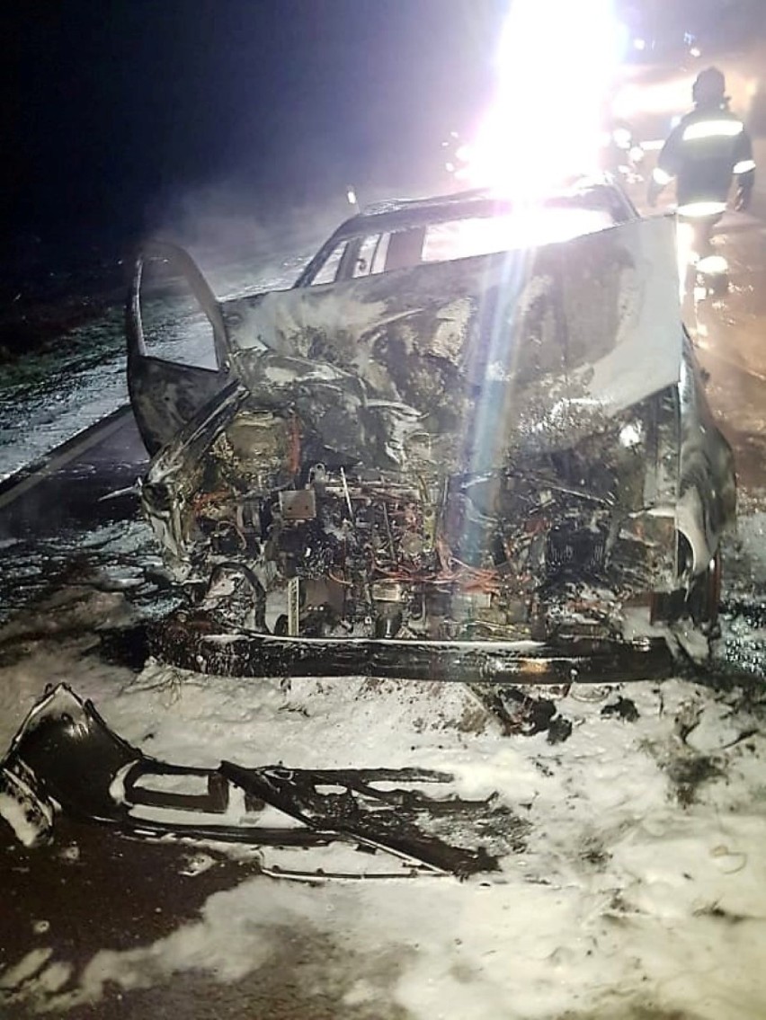 Groźny wypadek samochodowy na trasie Bytów - Kościerzyna....
