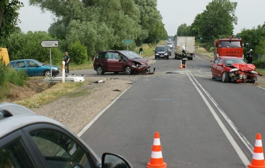 Karambol na drodze Bialystok - Monki...