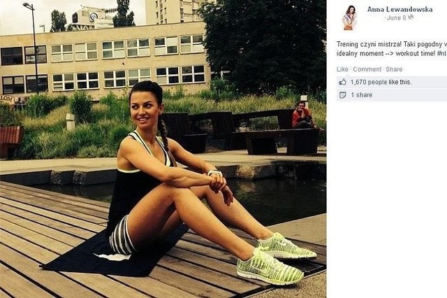 Anna Lewandowska twierdzi, że trening czyni mistrza. CZYTAJ TAKŻE:ANNA LEWANDOWSKA OPOWIADA O SWOICH TRENINGACH [WIDEO](fot. screen z Facebook.com)