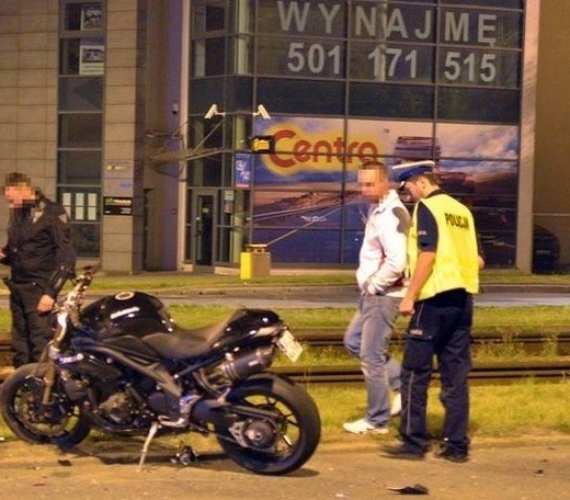 Wypadek motocyklisty na al. Piłsudskiego